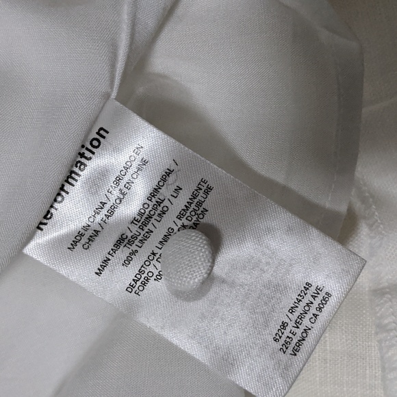 Sold Out Reformation Kaya Linen Mini Dress in size 6 - Picture 10 of 11